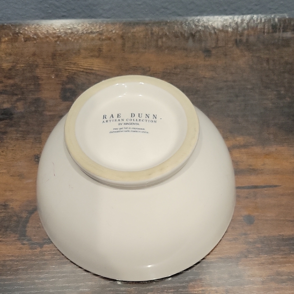 White Bowl with 'Let's Eat' Text - Picture 7 of 7
